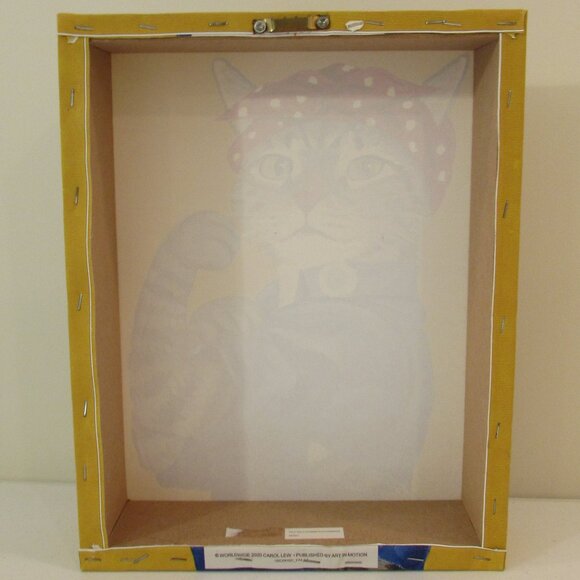 Carol Lew 'Rosie the Feline' Canvas Art Print 14"x11"x2.5" - Picture 9 of 14